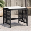 vidaXL Garden Stool Set of 4 Black and Cream