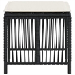 vidaXL Garden Stool Set of 4 Black and Cream