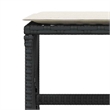 vidaXL Garden Stool Set of 4 Black and Cream