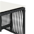 vidaXL Garden Stool Set of 4 Black and Cream