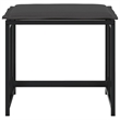 vidaXL Patio Stools with Cushions 4 pcs Black Steel and Textilene