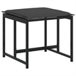 vidaXL Patio Stools with Cushions 4 pcs Black Steel and Textilene