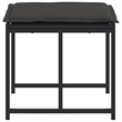 vidaXL Patio Stools with Cushions 4 pcs Black Steel and Textilene