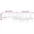 vidaXL 7-Seater Patio Lounge Set with Cushions Solid Acacia Wood Brown