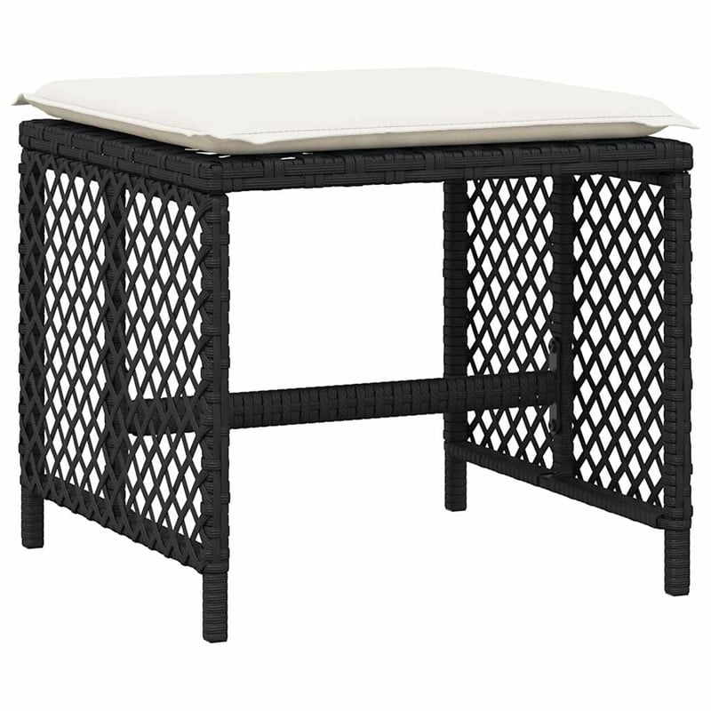 vidaXL Garden Dining Set Black Rattan 28.7