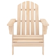 vidaXL Patio Adirondack Chair with Ottoman and Table Solid Fir Wood