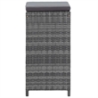 vidaXL 7 Piece Patio Bar Set with Cushions Poly Rattan Gray