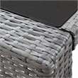 vidaXL 7 Piece Patio Bar Set with Cushions Poly Rattan Gray