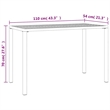 vidaXL Patio Dining Table Anthracite 43.3