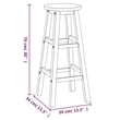 vidaXL 5 Piece Patio Bar Set Solid Wood Acacia