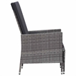 vidaXL 2 Piece Patio Lounge Set with Cushions Poly Rattan Gray