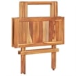 vidaXL 3 Piece Bistro Set with Cream Cushions Solid Teak Wood