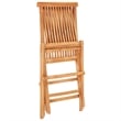 vidaXL 3 Piece Bistro Set with Cream Cushions Solid Teak Wood