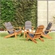 vidaXL 5 Piece Adirondack Patio Lounge Set Solid Wood Acacia