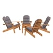 vidaXL 5 Piece Adirondack Patio Lounge Set Solid Wood Acacia