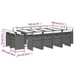 vidaXL Garden Dining Set Black and brown
