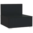 vidaXL 4 Seater Sofa with Cushions Black Poly Rattan