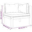 vidaXL 8 Piece Patio Lounge Set with Cushion Solid Acacia Wood