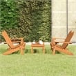 vidaXL 3 Piece Adirondack Patio Lounge Set Solid Wood Acacia