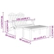 vidaXL 3 Piece Adirondack Patio Lounge Set Solid Wood Acacia