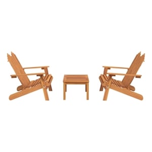 vidaXL 3 Piece Adirondack Patio Lounge Set Solid Wood Acacia