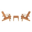 vidaXL 3 Piece Adirondack Patio Lounge Set Solid Wood Acacia