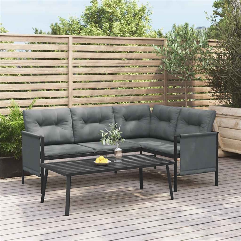 vidaXL Patio Coffee Table Anthracite 43.3
