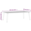 vidaXL Patio Coffee Table Anthracite 43.3