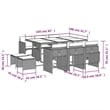 vidaXL Garden Dining Set Black Rattan 28.7