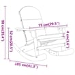 vidaXL 3 Piece Adirondack Patio Lounge Set Solid Wood Acacia