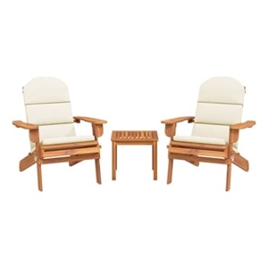 vidaXL 3 Piece Adirondack Patio Lounge Set Solid Wood Acacia