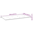 vidaXL 2-Seater Patio Bench with Cushion 47.2