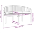 vidaXL Banana Bench 59.4