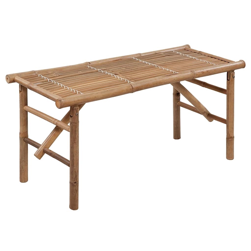 vidaXL Folding Patio Bench with Cushion 46.5
