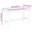 vidaXL Patio Bench 31.5