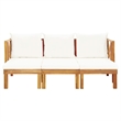 vidaXL 3-Seater Patio Bench with Cushions 70.5