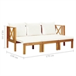 vidaXL 3-Seater Patio Bench with Cushions 70.5