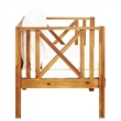vidaXL 2-Seater Patio Bench with Cushions 48