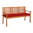 vidaXL 3-Seater Patio Bench with Cushion 59.1