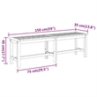 vidaXL Patio Bench 59.1
