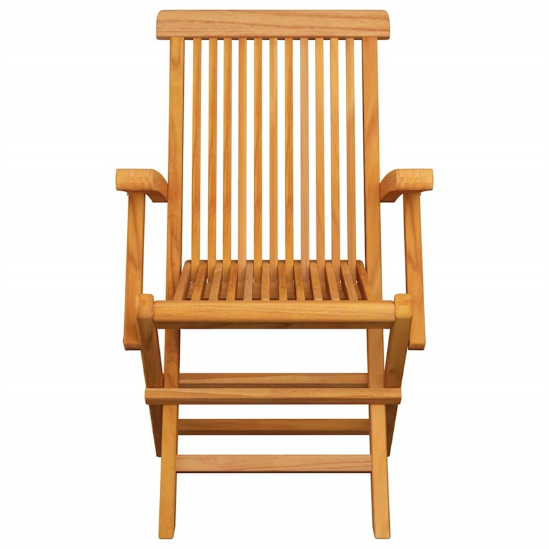 vidaXL Patio Chairs with Blue Cushions 3 pcs Solid Teak Wood