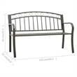 vidaXL Patio Bench 49.2
