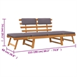 vidaXL 2-in-1 Patio Daybed with Cushion 74.8