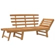 vidaXL Patio Bench 2-in-1 74.8