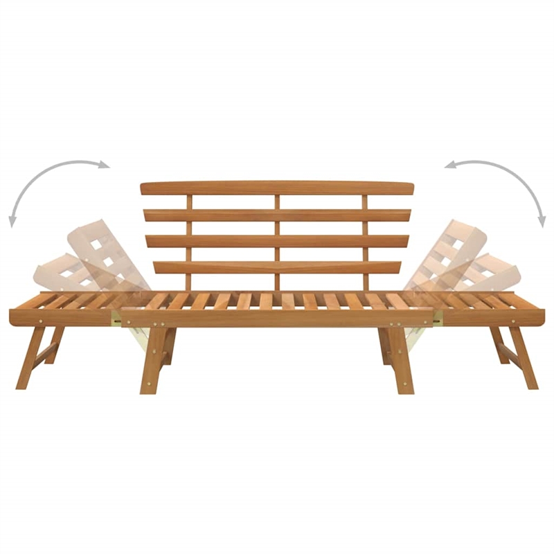 vidaXL Patio Bench 2-in-1 74.8