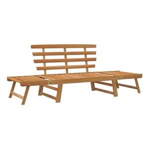 vidaXL Patio Bench 2-in-1 74.8&quot Solid Acacia Wood