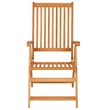 vidaXL Patio Chairs 2 pcs with Black Cushions Solid Teak Wood