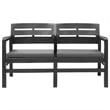 vidaXL 2-Seater Patio Bench with Cushions 52.4