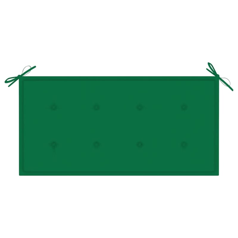 vidaXL Patio Bench with Green Cushion 44.1