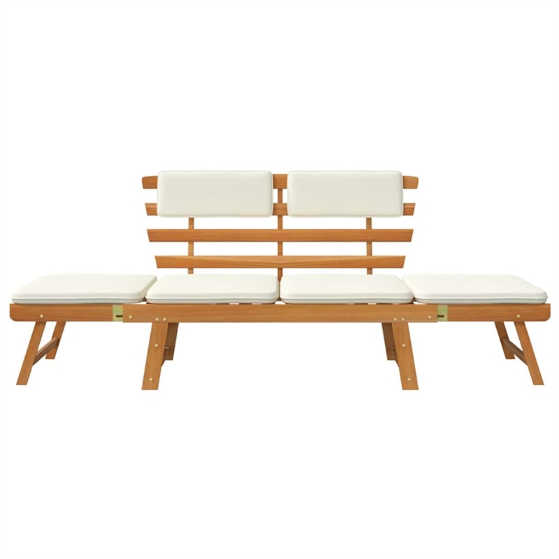 vidaXL Patio Bench with Cushions 2-in-1 74.8